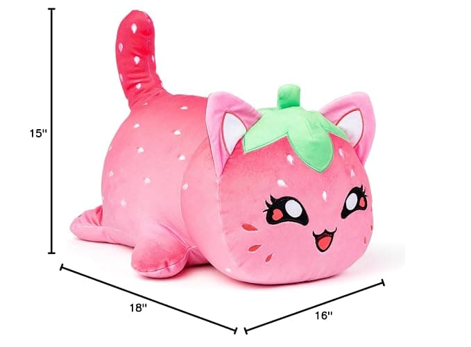 Aphmau MeeMeow Jumbo Plush; Strawberry Jumbo Plush, YouTube Gaming Channel, Official Merch thumbnail 2