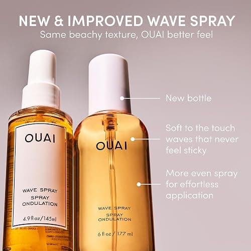 OUAI Travel Size Wave Spray - Texture Spray for Hair with Coconut Oil and Rice Protein - Adds Texture, Volume & Shine for Beach Waves - Paraben Free, Safe for Color & Keratin-Treated Hair (3 fl oz) thumbnail 5