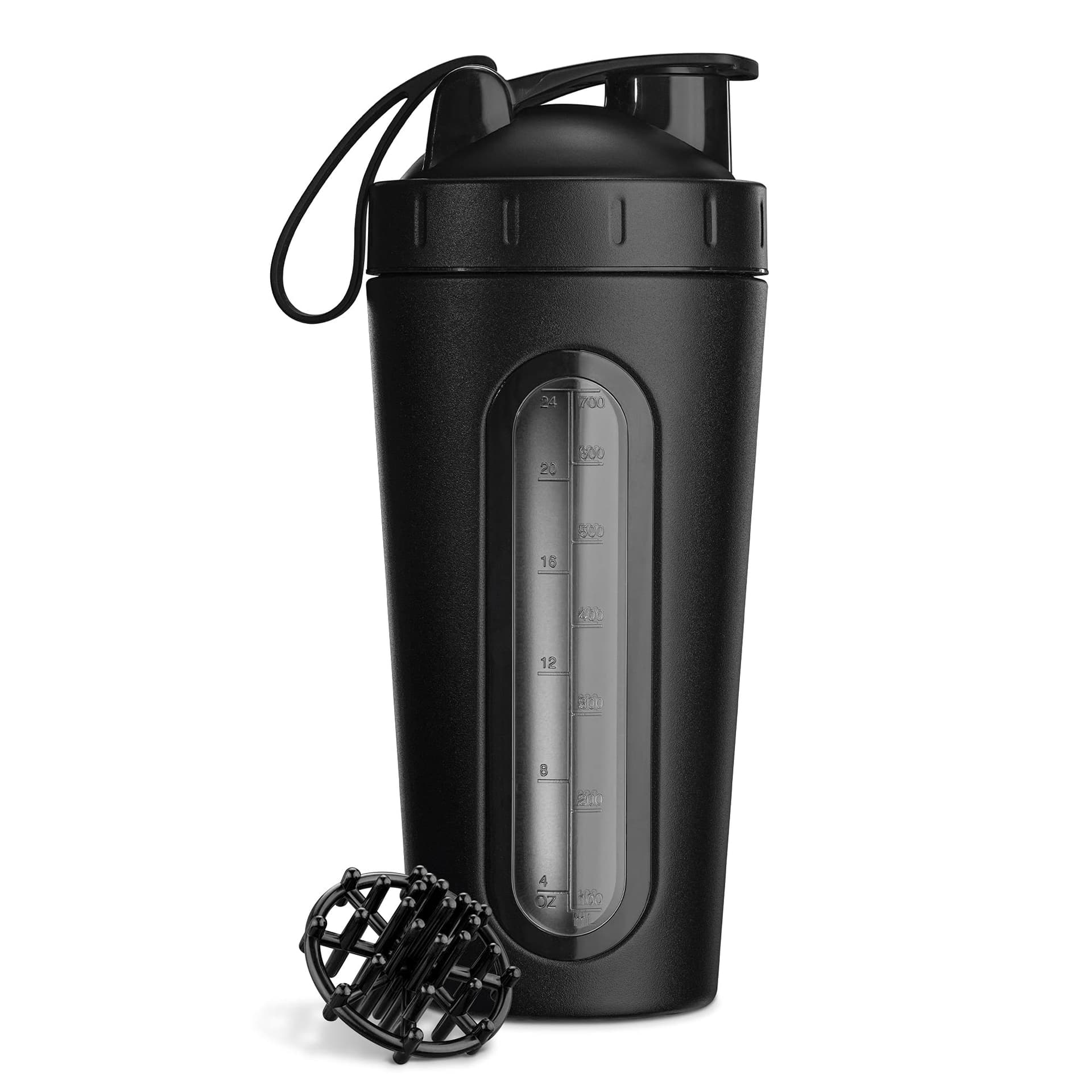 Navaris protein shaker - Stainless steel shaker cup - Cup for protein shakes - Shaker - 750 ml - Protein shaker - Includes shaker ball thumbnail 7