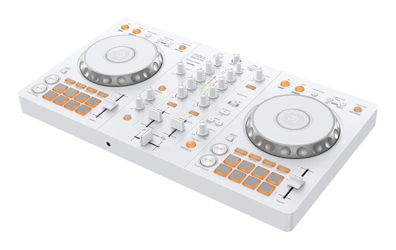 Pioneer DJ DDJ-FLX4 Contrôleur DJ à 2 jeux et Serato – Blanc, édition limitée thumbnail 3