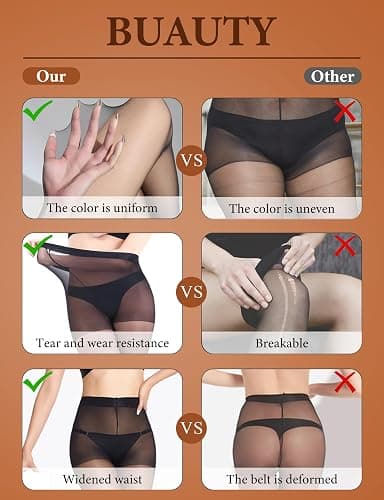 YOGINGO 20D Sheer Black Tights for Women, Breathable Pantyhose for Women, women's stockings with Reinforced Toe thumbnail 2