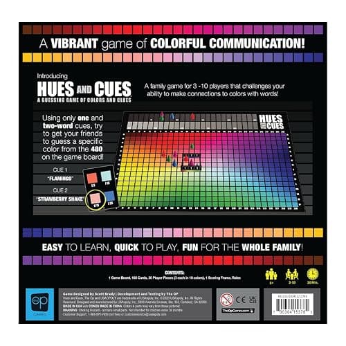 HUES and CUES - Vibrant Color Guessing Board Game for 3-10 Players Ages 8+, Connect Clues and Guess from 480 Color Squares thumbnail 11
