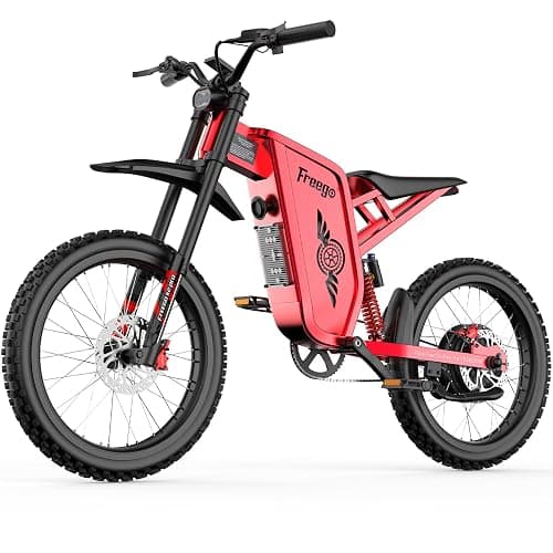 Freego Electric Motorcycle for Adults, X2Pro Electric Dirt Bike 6000W(Peak) Motor 60V/30Ah Battery,50MPH Off Road Electric Bicycle,19x2 Tire Full Suspension/Four-Piston Hydraulic Brake - Image 1