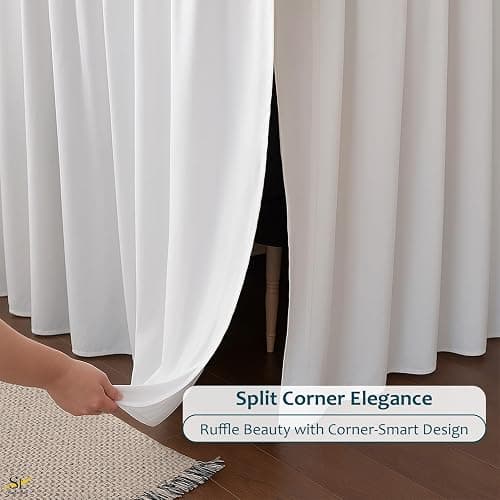 Shreem Linen Dorm Bed Skirt Twin XL 34 Inch Drop, 100% Microfiber Extra Long Bedskirt, White Dorm Essentials for Girl thumbnail 5