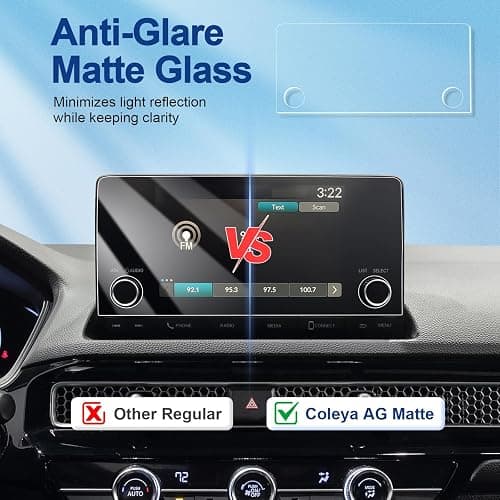 Coleya Anti-Glare Matte 2022-2026 Civic Screen Protector, for Honda Civic (LX/EX/EX-L/Sport/Sport Hybrid) 7-inch Touchscreen, 9H Tempered Glass 2025 Civic Sedan Accessories HD&Anti-Fingerprint 7" thumbnail 3