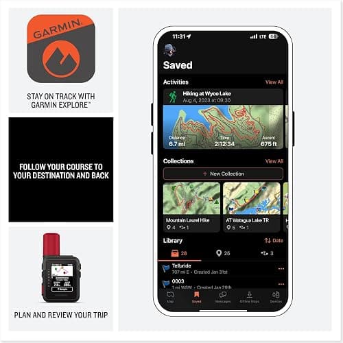Garmin inReach Mini 3 Plus Satellite Communicator Color Touchscreen Bundle | For Off-Grid Messaging, SOS & Location Sharing | Interactive SOS | LiveTrack | 350-Hour Battery + More thumbnail 6
