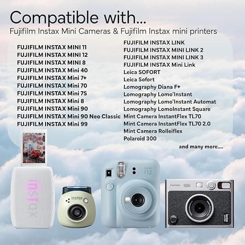 Fujifilm Instax Mini Instant Film, 100 Sheets – White Daylight ISO 800 for Instax Mini 13, 12, 11, 41 Cameras –Bundeld with The Tudak Store Microfiber Cleaning Cloth thumbnail 3