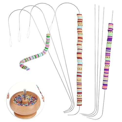 4Pcs Bead Spinner Needles Big Eye Beading Needles Stainless Bead Needle,Bead Needles for Jewelry Making Bracelet Necklace Jewelry Making (Needle) - Image 1