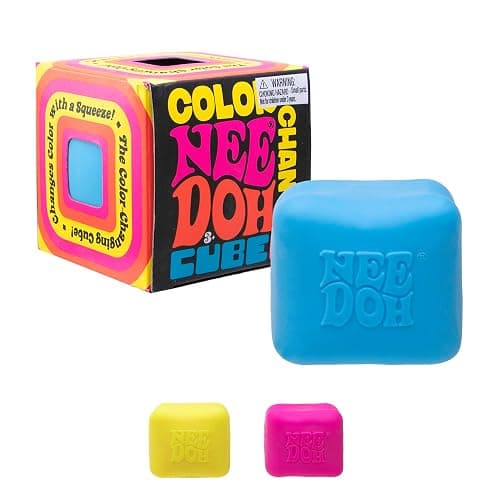 Schylling Needoh Color Change Cube - Sensory Squeeze Toy - Colors May Vary - Image 1