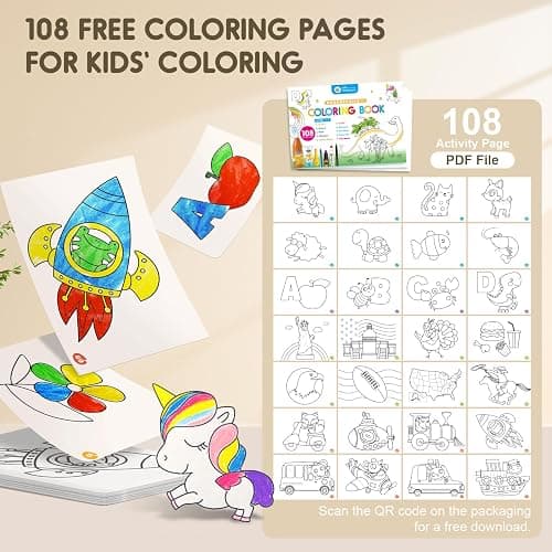 Jar Melo Jumbo Washable Crayons for Toddlers, 24 Colors Ultra-Silky Washable Crayons with 108 Free PDF Coloring Pages, Unbreakable and Easy to Hold, Safe Art Supplies for Kids Ages 1-2 2-4 4-8 thumbnail 4