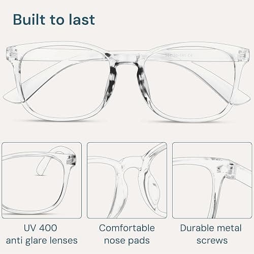 Gaoye Transparent, Clear Blue Light Glasses for Computer & Gaming - Anti UV Ray Lenses, Scratch-Resistant & Comfort Fit thumbnail 6