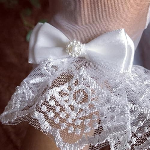 R STAR Floral Short Lace Gloves, Women Wrist Length Gloves for Wedding(B) thumbnail 7