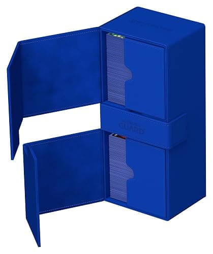 Ultimate Guard Twin Flip'n'Tray 266+, Deck Case for 266 Double-Sleeved TCG Cards + Dice Tray, Blue, Independent Magnetic Closure & Microfiber Inner Lining thumbnail 5