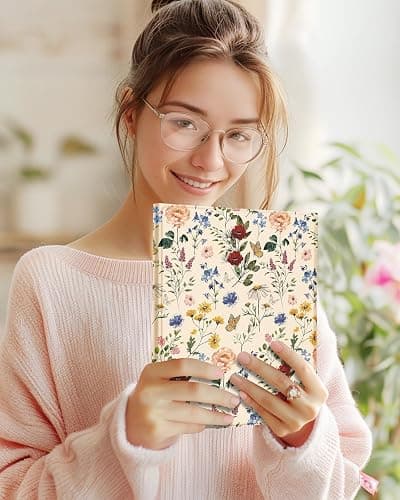 Wazzasoft for iPad 10th Generation Case with Keyboard - for iPad A16 Cases Pencil Holder 10.9 Inch Cover Women Girls Cute Girly Floral Flower Design Funda for Apple Tablet 10th/11th gen thumbnail 3