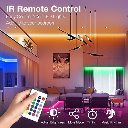 DAYBETTER LED Strip Lights 400 ft, Smart Light with App Remote Control, RGB LED Lights for Bedroom, Music Sync Color Changing for Room Home Decor Party Festival Halloween, Christmas (4 Rolls) thumbnail 3