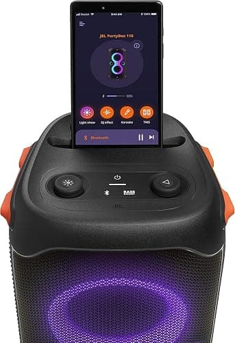 JBL PartyBox 110 - Portable Party Speaker with Built-in Lights, Powerful Sound and deep bass, Black thumbnail 5