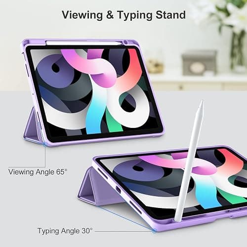 Akkerds Compatible with iPad Air 11 Inch Case 7th/6th Generation (M3/M2) 2025/2024, for iPad Air 5th/4th Generation Case 10.9 Inch 2022/2020 with Pencil Holder[Auto Sleep/Wake], Lavender thumbnail 6