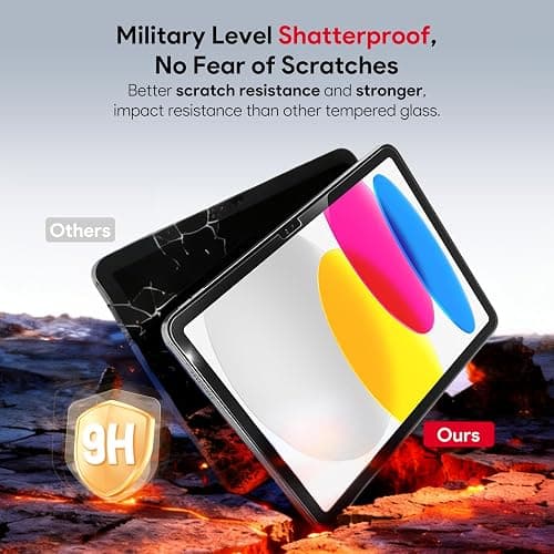 bersem 2 Pack Screen Protector for iPad A16 11th/10th Gen 11/10.9 Inch | 2025/2022, 9H Hardness Tempered Glass, HD Clear, No Bubbles, Dust Free PullBox, AlignGuard Pro, Easy Installation thumbnail 4