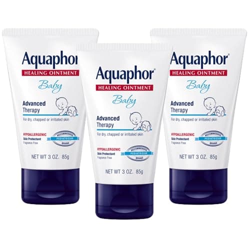 Aquaphor Baby Advanced Therapy Healing Ointment, Multipack, 3 x 3 OZ | Baby Skin Protectant with Petrolatum for Chapped or Dry Skin, Drool Rash and Diaper Rash, Hypoallergenic, Fragrance Free - Image 1