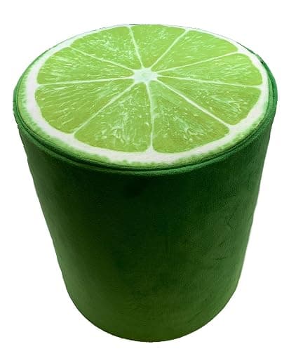 Storl Organizer Storage Stool for Toy and Cloth and Kids Stool (Lime, 12Wx13H) - Lime - 12Wx13H - Image 1