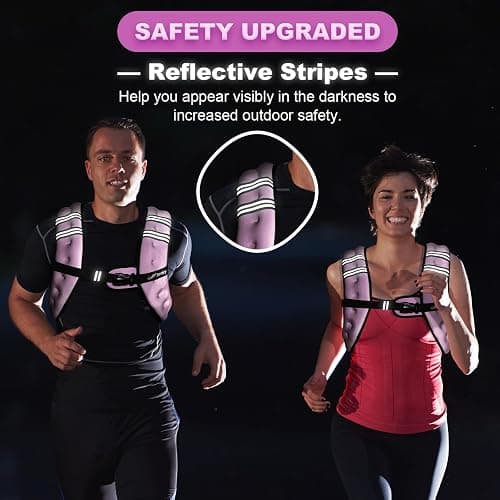 Weighted Vest Woman 5lb/8lb/10lb/12lb/15lb/20lb/25lb/30lb Weight Vest for Women Men, Rucking Vests with Reflective Stripe for Running Workout Walking Strength Training Weight Loss Fitness Weightlifting thumbnail 4