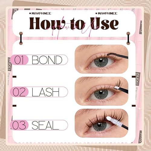 Brown Lash Clusters Kit Wispy Eyelash Extensions Kit Fairy Dark Brown Individual Lashes with Lash Bond and Seal 8-16MM C-Curly Clean Girl Beauty Natural Cluster Lashes (144Pcs, Brown Lash Glue) thumbnail 9