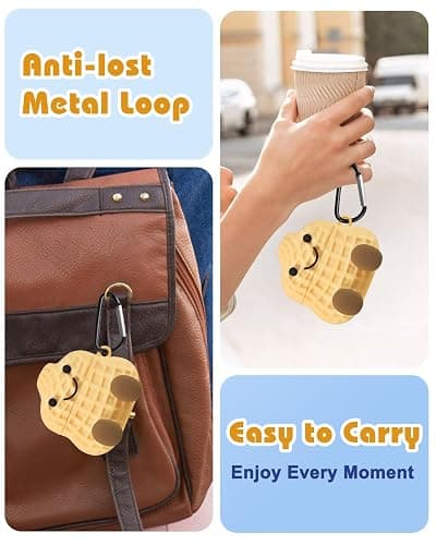 Boaretiu for Airpods 4 Case 2024 Cute Cartoon Kawaii - Funny 3D Soft Silicone Peanut Design Cover with Carabiner Stylish for Boys Girls Teens Women for Air pods 4 thumbnail 3