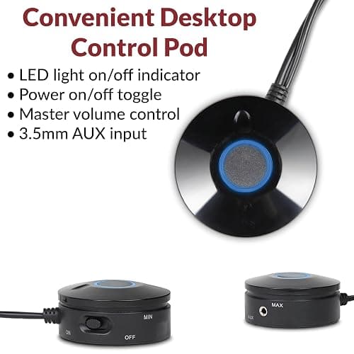 Cyber Acoustics CA-3090 2.1 Speaker System with Subwoofer with 18W of Power – Easy Setup and Convenient Controls, Great for Music, Movies, and Gaming thumbnail 3