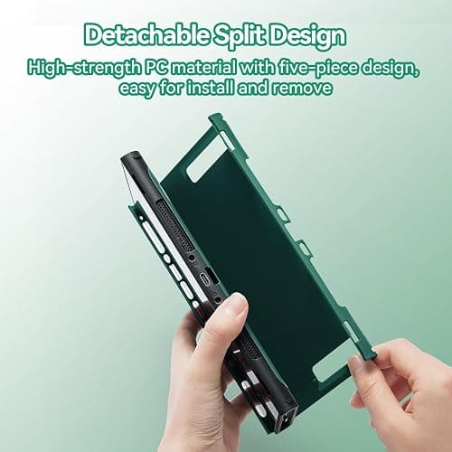 GeekShare Protective Shell Compatible with Switch 2, Kawaii Cartoon Dockable Case for Switch 2, Anti-Scratch and Shock-Absorption Design Cover Skin - Bunny Garden thumbnail 5