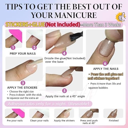 KQueenest Glitter Cat Eye Press on Nails Medium Short Almond, 30 Pcs Thick Cute Acrylic Nails Press on, Gel Fake Nails Short with UV Coating, Reusable Glue on Nails for Women Daily Wear, Nude Sparkle thumbnail 7