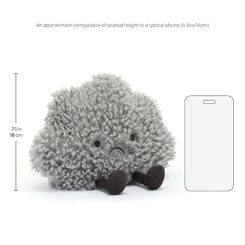 Jellycat Amuseables Storm Cloud Stuffed Toy, 10 inches - Cloud Plush - Fun Gift Idea thumbnail 2