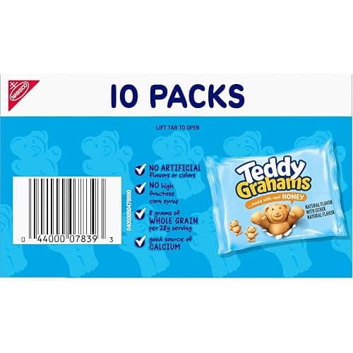 TEDDY GRAHAMS Honey Graham Snacks, 40 Kids Snack Packs (4 Boxes) thumbnail 15
