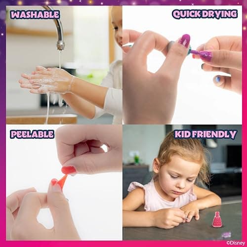 Townley Girl Disney Princess 18 Piece Water-Based Nail Polish Set, Castle Theme, Quick Dry and Peels-Off, Nail Paint Set for Girls, Perfect for Parties, Sleepovers and Makeovers, Ages 3 thumbnail 6