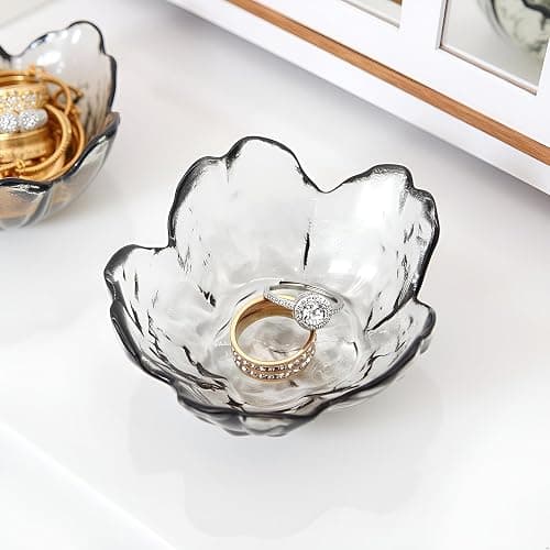 BIHOIB Crystal Black Flower Ring Dish Jewelry Tray thumbnail 8