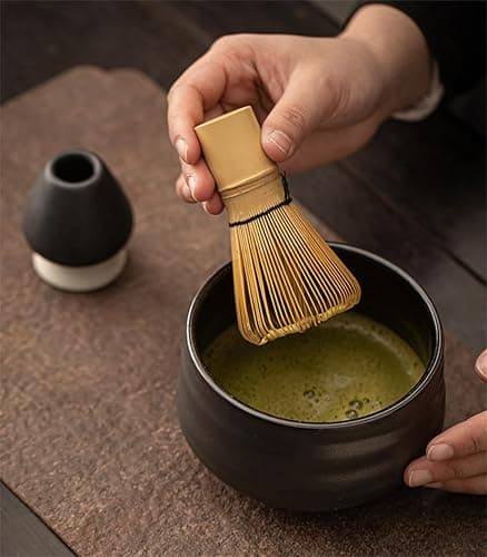 Matcha Whisk - Bamboo Whisk for Matcha Powder, Handcrafted Organic Traditional Japanese Chasen, 100-Prong Matcha Stirrer Wisk Mixer Brush for Authentic Tea Preparation thumbnail 3