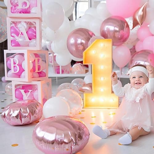 Party Deko Box, Babyparty Deko Box 4er-Pack Transparente Ballonbox mit Vier Buchstaben BABY, Geeignet für Verschiedene Partys (Hochzeiten, Geburtstage, Babypartys) thumbnail 5