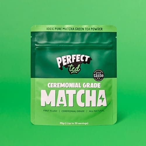Perfect Ted Matcha Powder | Organic 30g | Ceremonial Grade Japanese Matcha Tea Powder | Matcha Fuel | (30 Servings) (30g) thumbnail 7