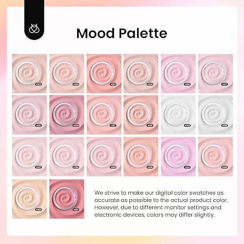 Beetles Pink Nude Dip Powder Nail Kit, 20 Colors Neutral Jelly Pink Sheer Glitter White Dip Nails Powder Starter Kit, Jelly Effect French Nail Art Starter Manicure Salon DIY Home Gift for Women thumbnail 2