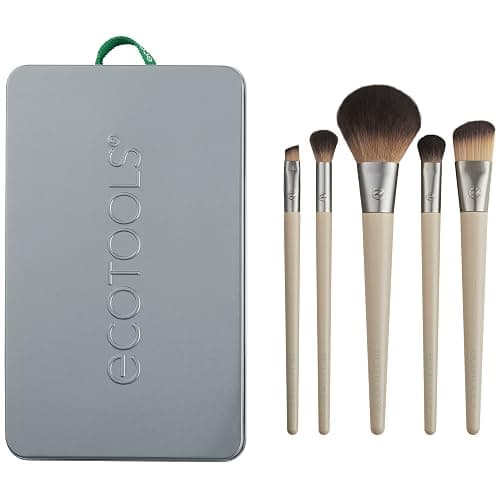 EcoTools Makeup Brush Set for Eyeshadow, Foundation, Blush, and Concealer with Bonus Storage Case, Start the Day Beautifully, Travel Friendly, 6 Piece Set thumbnail 9