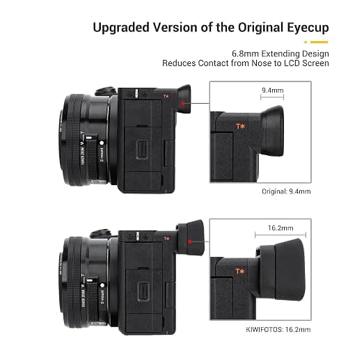 A6700 Eyecup Eyepiece, Soft Silicon Extended Camera Eye Cup Viewfinder Special Designed for Sony A6700 Alpha APS-C Mirrorless Camera Replaces Sony FDA-EP20 (Not Affect The Use of A6700 Camera Screen) thumbnail 4