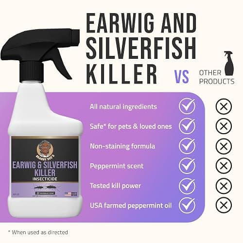 Granny Dee’s Earwig & Silverfish Killer Indoor & Outdoor (Made in USA) - Kills Pests in 24 Hrs - Plant-Based Bug Killer with Peppermint Oil - Safe for Pets & Kids - Targets Earwigs, Ants, Insect Flies thumbnail 9