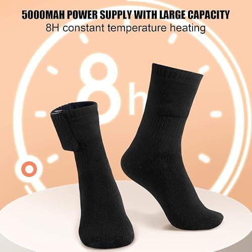 Beheizte Socken, 2025 Beheizte Socken, Kaltes Wetter USB-Heizsocke, 3 Sekunden Schnelle Heizung, 55? Konstante Temperatur, Kältefest QuickHeating Lange Fußwärmer Socke thumbnail 5