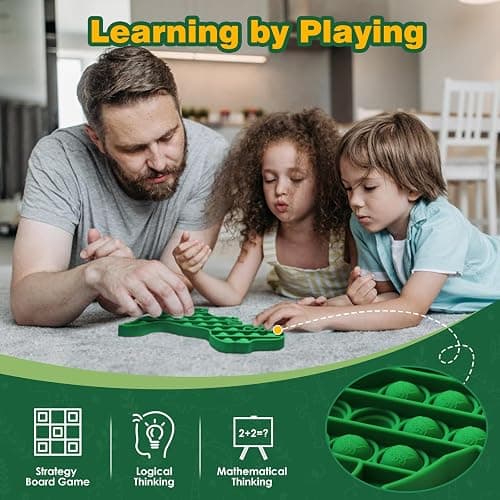 Pop Fidget Toys for Kids, Fidget Poppers Toys Sensory Squeeze Bubble Popping Toys for Toddlers, Silicone Animal Dinosaur Pop Anxiety and Stress Relief It for Boy Girls (Green Dinosaur) - Green Dinosaur thumbnail 6