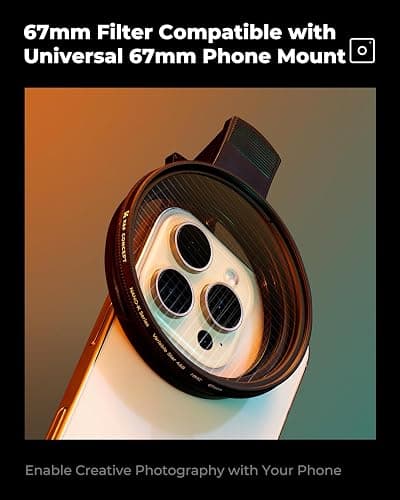 K&F CONCEPT 67mm Variable Star Filter Cross Screen Starburst Filter 4, 8 Points -18 Layer Coating Ultra Slim Optical Glas Camera Lens Filter with 3 Cleaning Cloth thumbnail 3