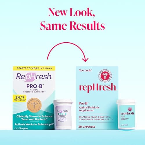 RepHresh Pro-B Probiotic Feminine Supplement, Balances Yeast and Bacteria, 30 Oral Capsules thumbnail 2