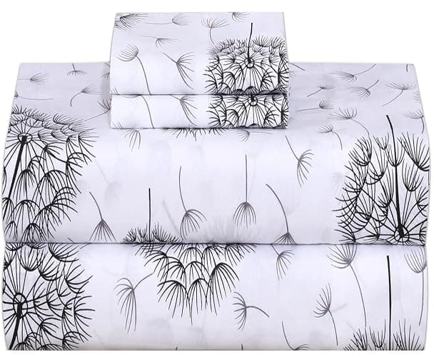 100% Cotton Full Sheets, Bedding Full Size Set, Dandelion | 4 Piece Set thumbnail 9