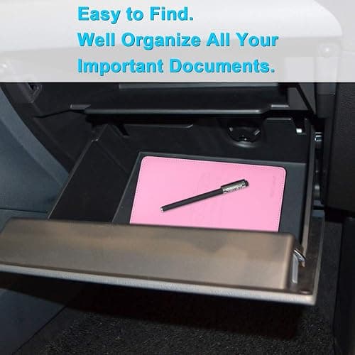 Wisdompro Car Document Holder Organiser, PU Leather Vehicle Insurance and Registration Holders Wallet Case for ID Card, Driving Licence, Key Contact Information Cards thumbnail 7