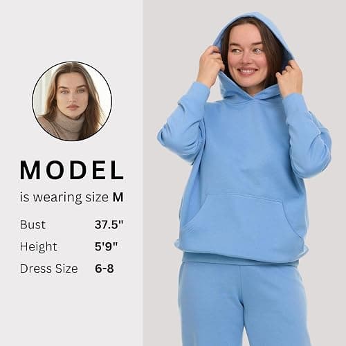 MODERN BASICS Sweat Set for Women, Sweatsuits Women 2 Piece Outfit, Fleece Matching Sets thumbnail 3