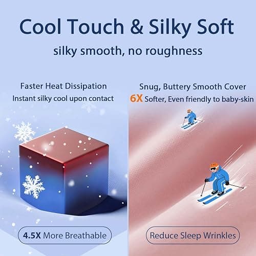 MEELUS Silky Soft Pillows Queen Size Set of 2, Reversible Down Alternative Bed Pillows, Skin Friendly Cool Fabric for Hair & Skin, Luxury Hotel Quality, Cooling Pink, 20 x 30 Inches thumbnail 6