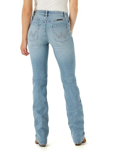 Wrangler Women's Willow Mid Rise Boot Cut Ultimate Riding Pant | Mid rise fit, Boot cut, Flat comfort seams, Decorative back pocket stitching, Five-pocket styling thumbnail 3
